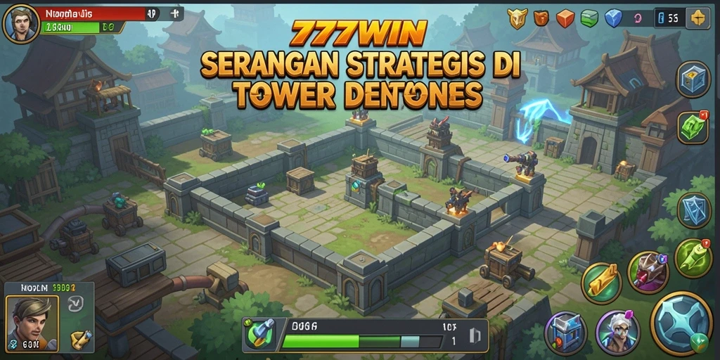 Tangkapan layar menunjukkan aksi seru Tower Defense di 777WIN.