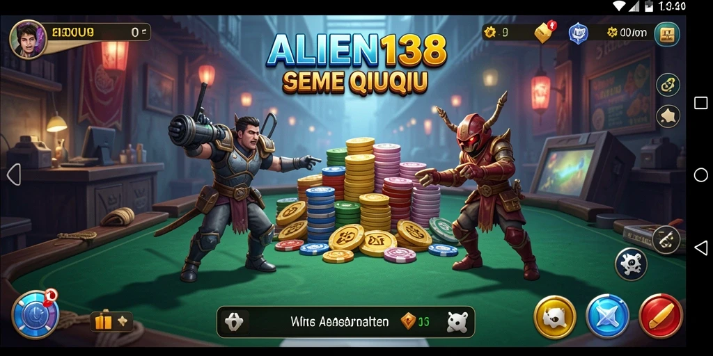 Screenshot utama ALIEN138 menunjukkan keseruan permainan QiuQiu.