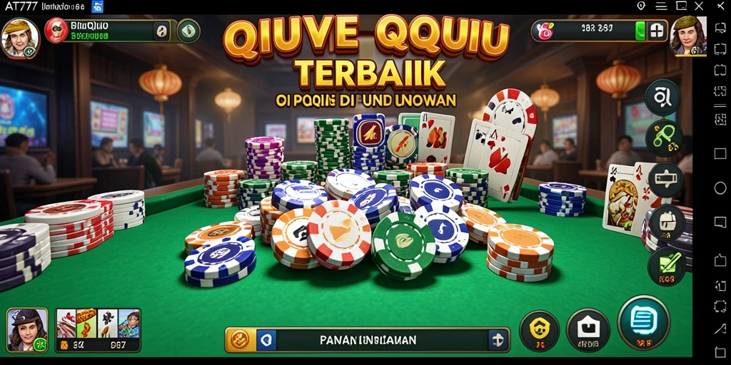 Screenshot gameplay AT777 menampilkan keseruan bermain QiuQiu.
