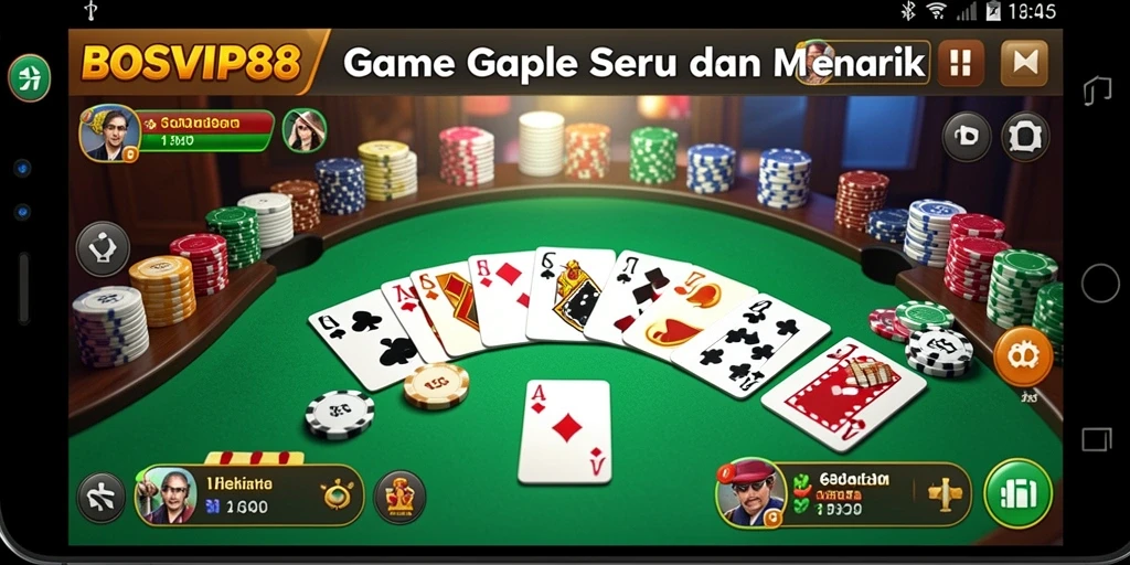 Screenshot gameplay Gaple yang menampilkan fitur seru dan interaktif.