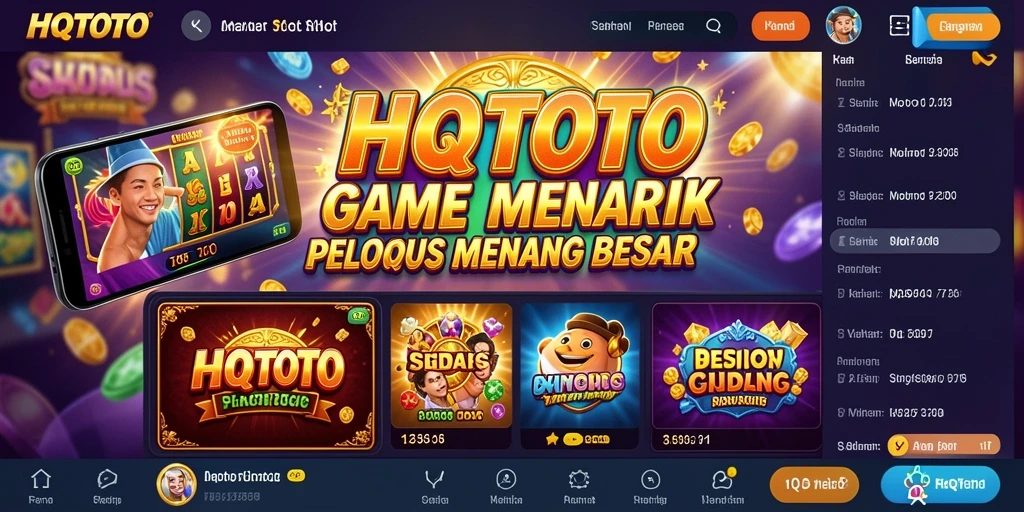 Tampilan gameplay menarik dari HQTOTO dengan berbagai fitur slot.