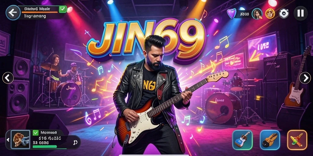 Screenshot menampilkan pemain yang menikmati gameplay musik yang dinamis.