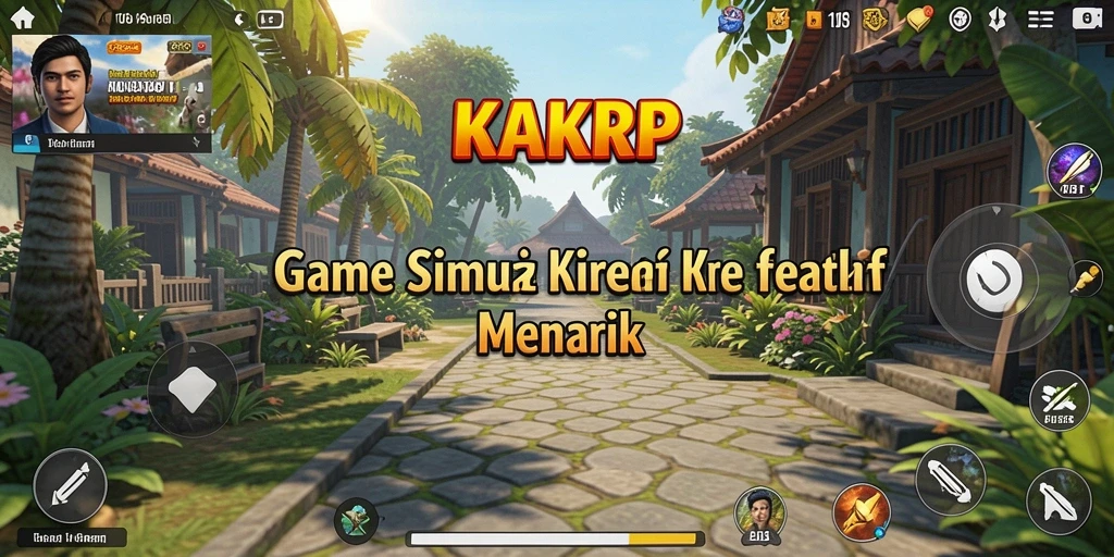 Screenshot utama KAKRP menampilkan gameplay simulasi yang menarik.