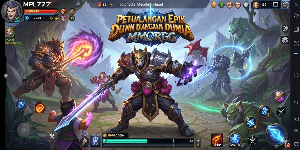 Tampilan gameplay menarik dari MPL777 dalam petualangan MMORPG.