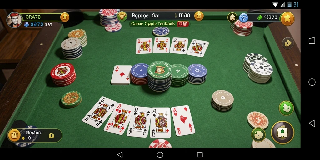 Tampilan gameplay Gaple yang seru di ORA78.