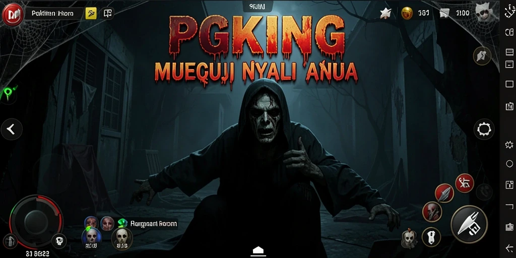 Screenshot PGKING menampilkan momen mencekam di tengah kegelapan.