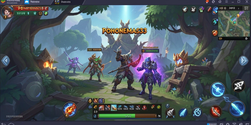 Screenshot gameplay POHONEMAS33 yang menampilkan aksi seru di dunia MMORPG.