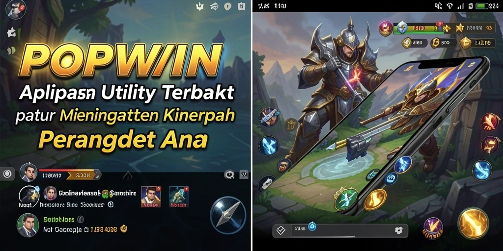 Screenshot utama POPWIN yang menunjukkan fitur optimasi sistem.