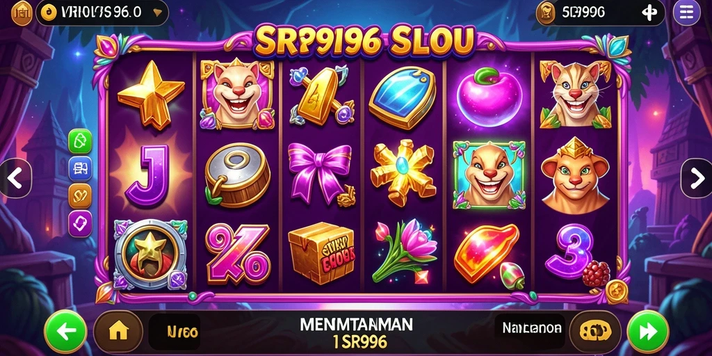 Tampilan gameplay menarik dari SR996 yang penuh warna dan fitur.