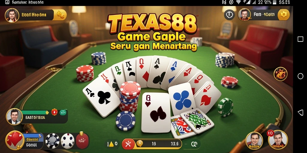 Tampilan gameplay Gaple yang seru dan interaktif di TEXAS88.