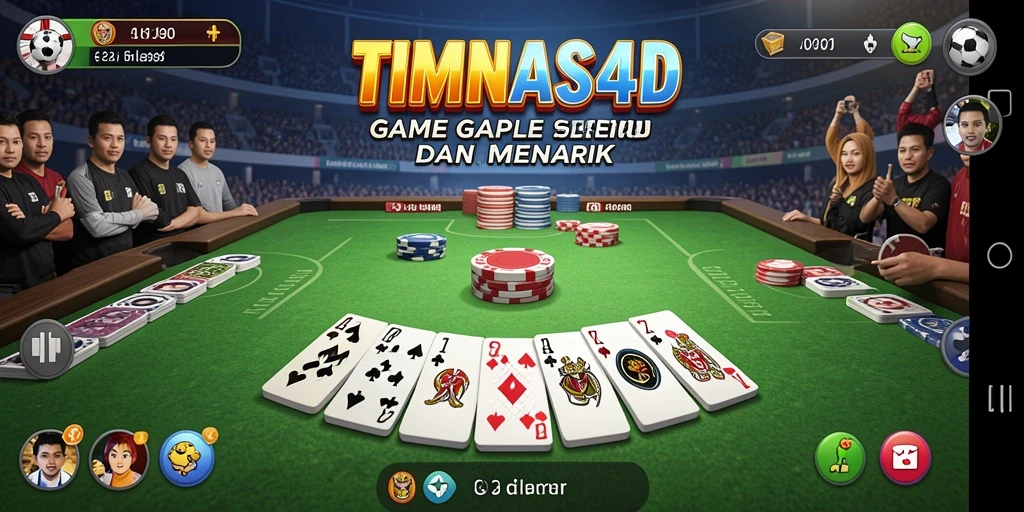 Screenshot gameplay TIMNAS4D dengan tampilan Gaple yang asyik.