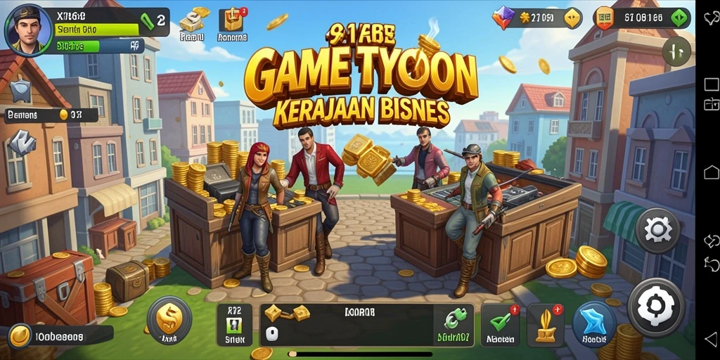 Tangkapan layar gameplay X168 yang menunjukkan dunia Tycoon yang dinamis.